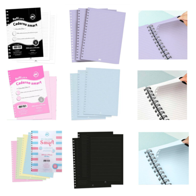Refil de Folhas para Caderno Universitário Smart 