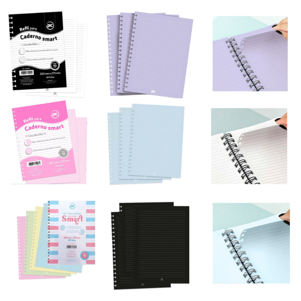 Refil de Folhas para Caderno Universitário Smart DAC 48 Folhas