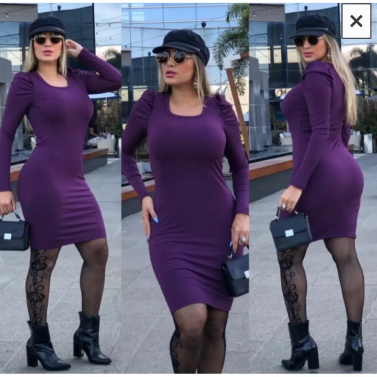 Vestido Feminino Manga Longa Bufante Princesa Outo
