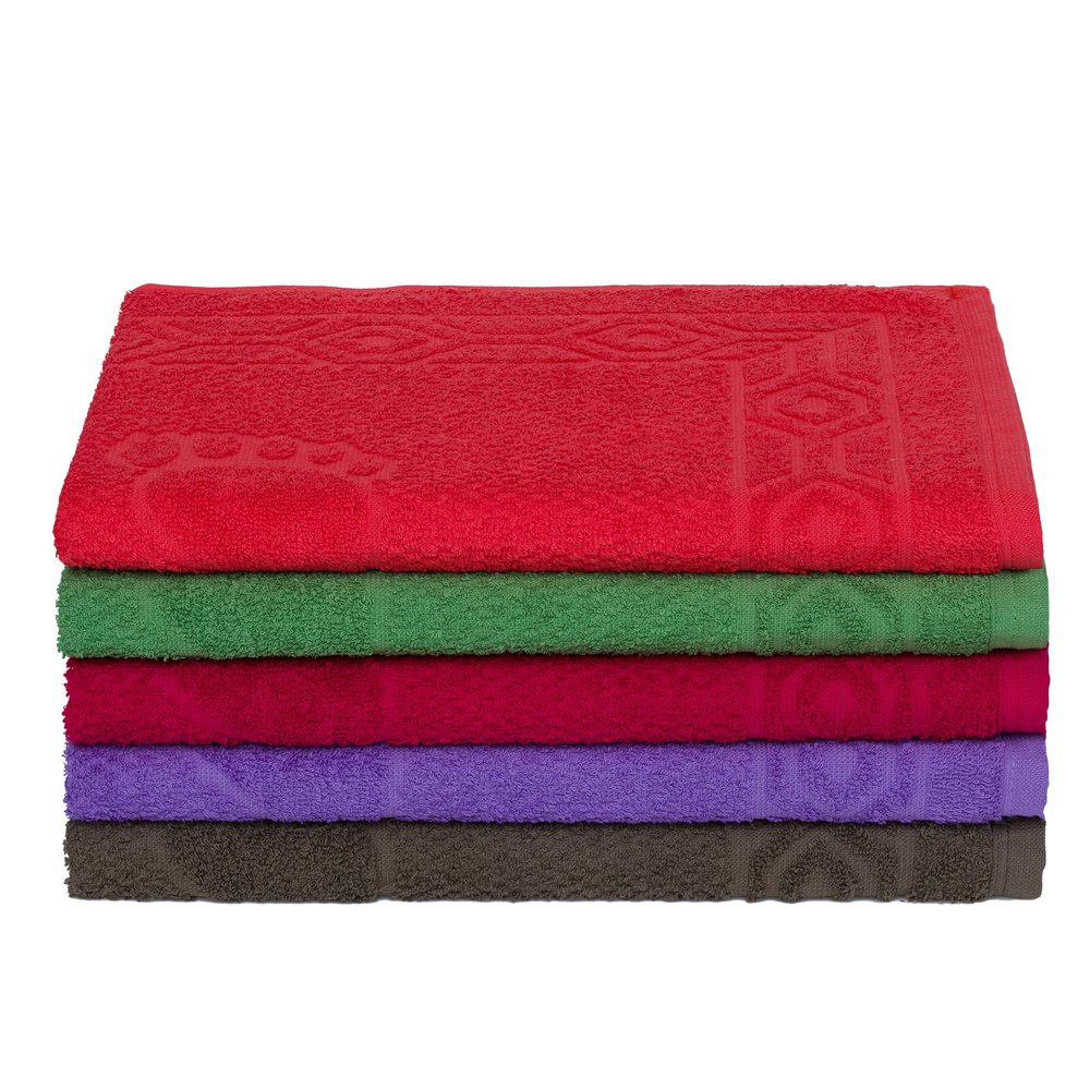 JOGO DE 5 TOALHAS DE PISO JACQUARD