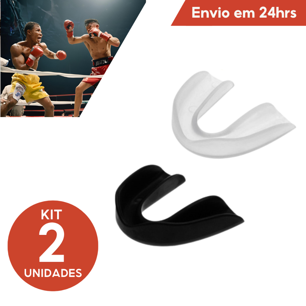 Kit 2 Protetor Bucal Simples Moldável Água Quente Luta Boxe