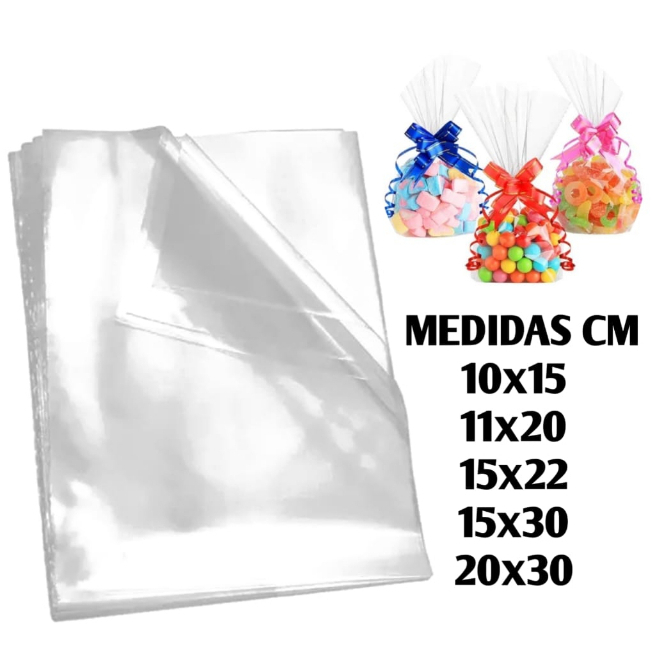 Saco Transparente Poli Incolor 10×15 11×