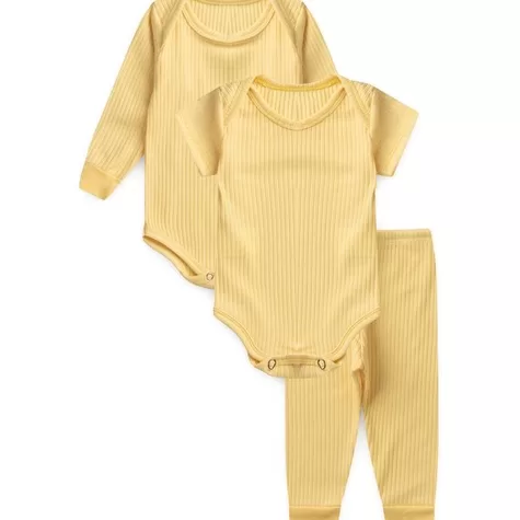 Kit Bebê 3 Peças Ribana Amarelo