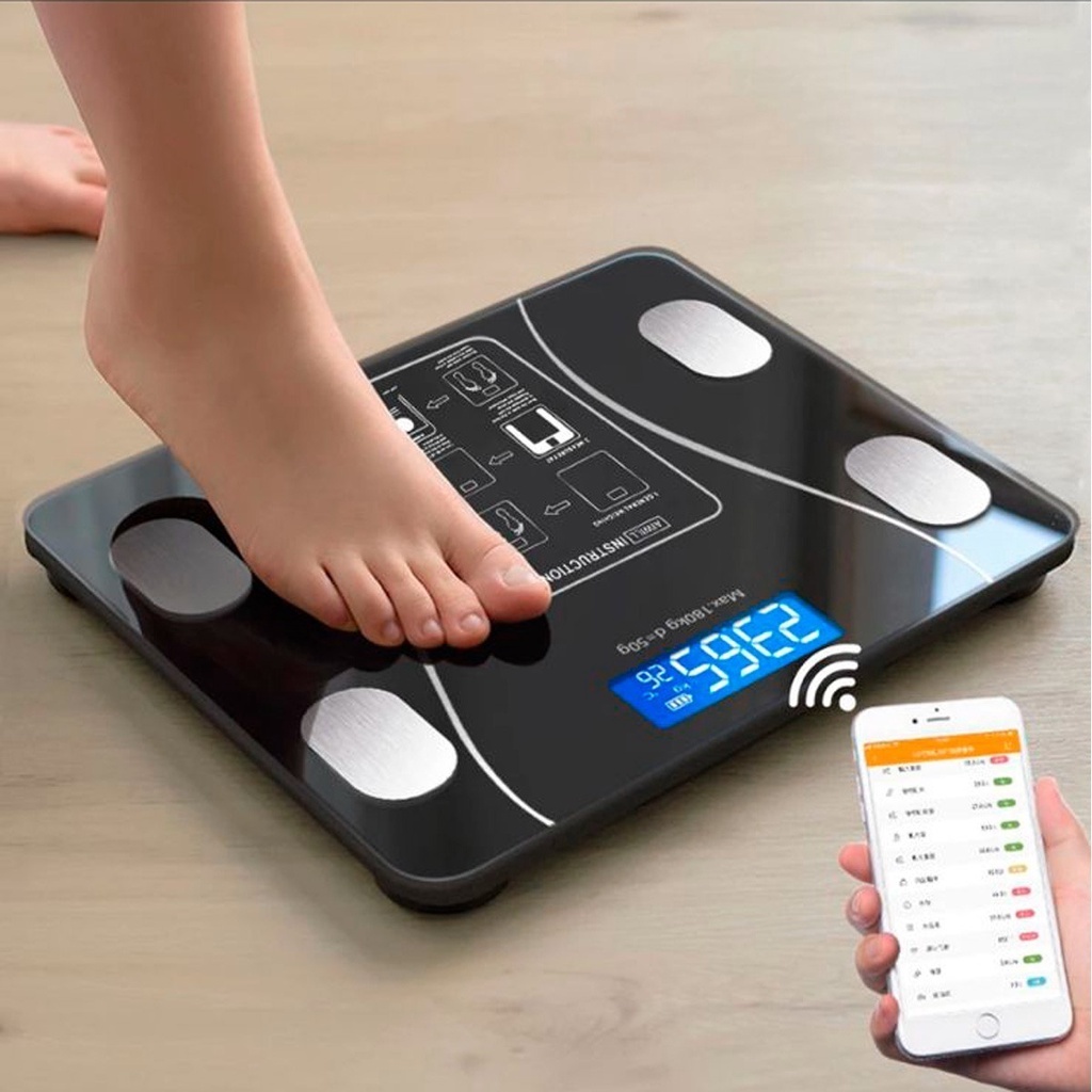 Balança Digital Profissional Corporal Mede Gordura IMC Fitness Academia Bioimpedancia Bluetooth