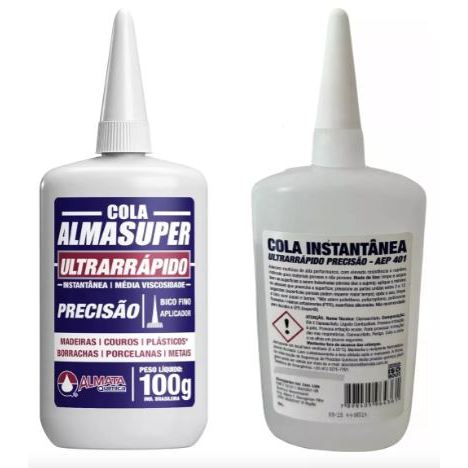 Cola Instantânea Almasuper 100g Adesiva Secagem R