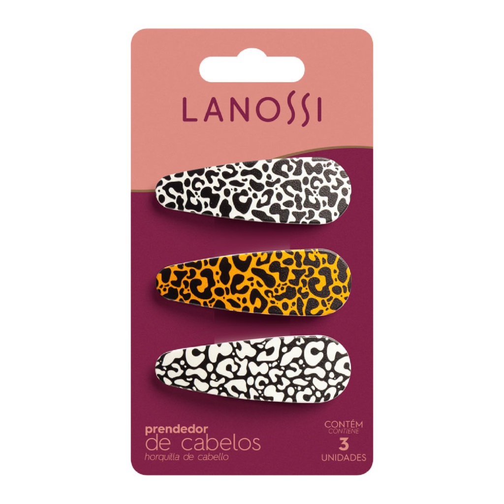 Presilha P/ Cabelo Tic Tac Prendedor Metal 3 Unidades – Lanossi
