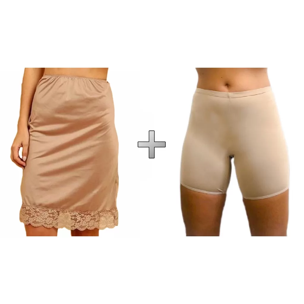 Kit Anágua Segunda Pele Saia e Short