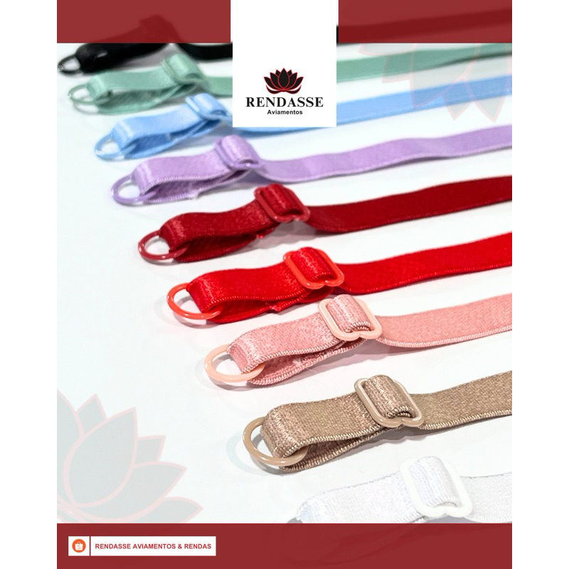 5 pares de alça pronta para sutiã (Alta Qualidade) (10mm X 35cm) para produção de moda íntima