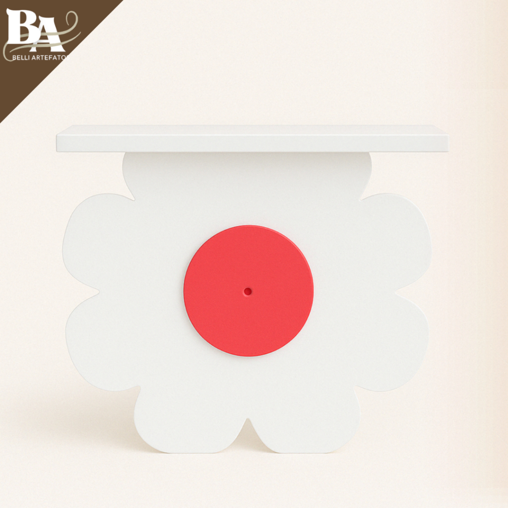 Mesa Compacta Flor Lançamento em Mdf Pintado