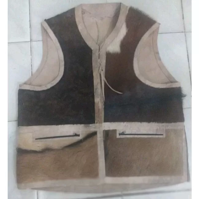 Colete Jaleco dois lados Couro tradicional Nordest
