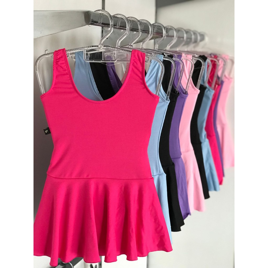 Kit Bale / Ballet Collant Regata Com Saia Acoplada Infantil Suplex Uniforme