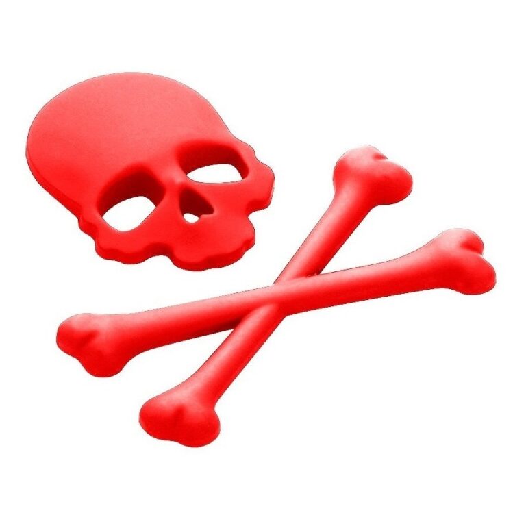 Emblema Adesivo Caveira Skull Metal 3d – Ver
