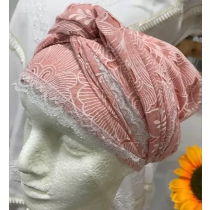 Conjunto panos de cabeça + pano de costa rosa