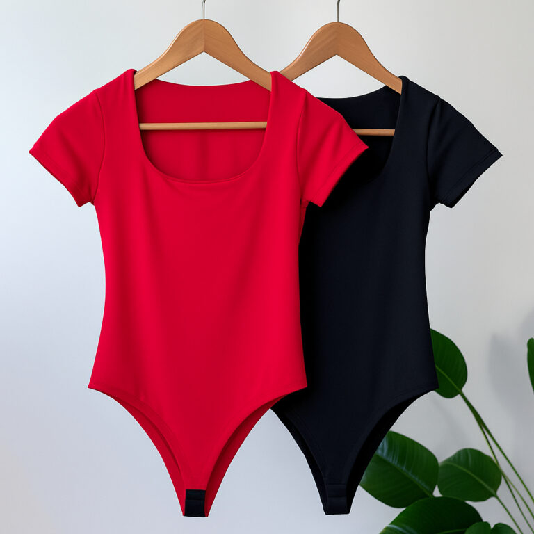 Kit 2 Body Feminino Decote Quadrado Manguinha Curt