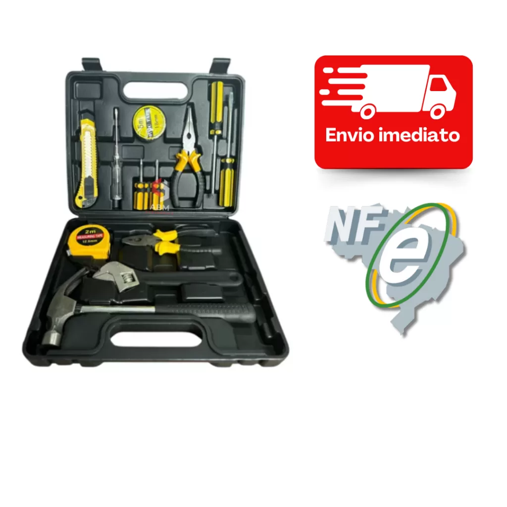 KIT FERRAMENTAS BASICAS 12PCS BOM-3902