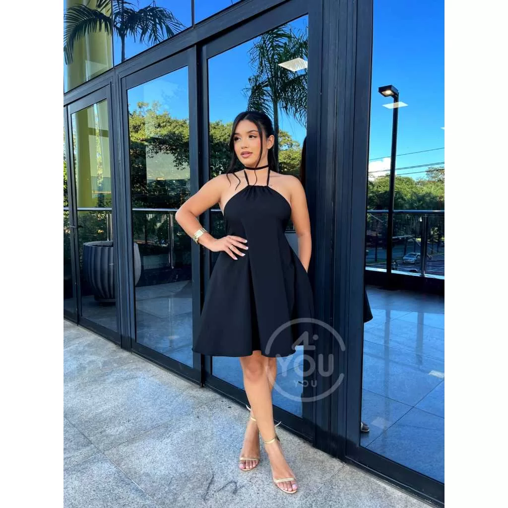 VESTIDO NOVA MODA Feminino Princesinha Blogueira Sem Bojo Fluido e Confortável