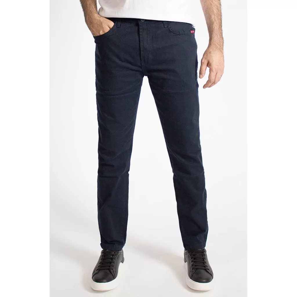 Calça Sarja Masculina Slim Básica Polo Wear Azul Escuro