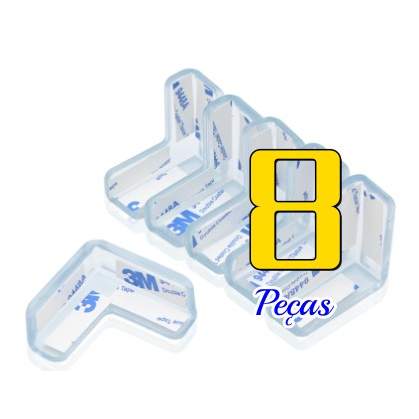 8 Protetores De Quina Silicone Mesa Segurança Par