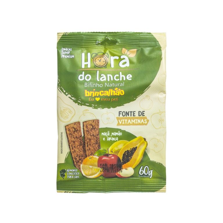 Bifinho para Pet Brincalhão Hora Do Lanche Maça 