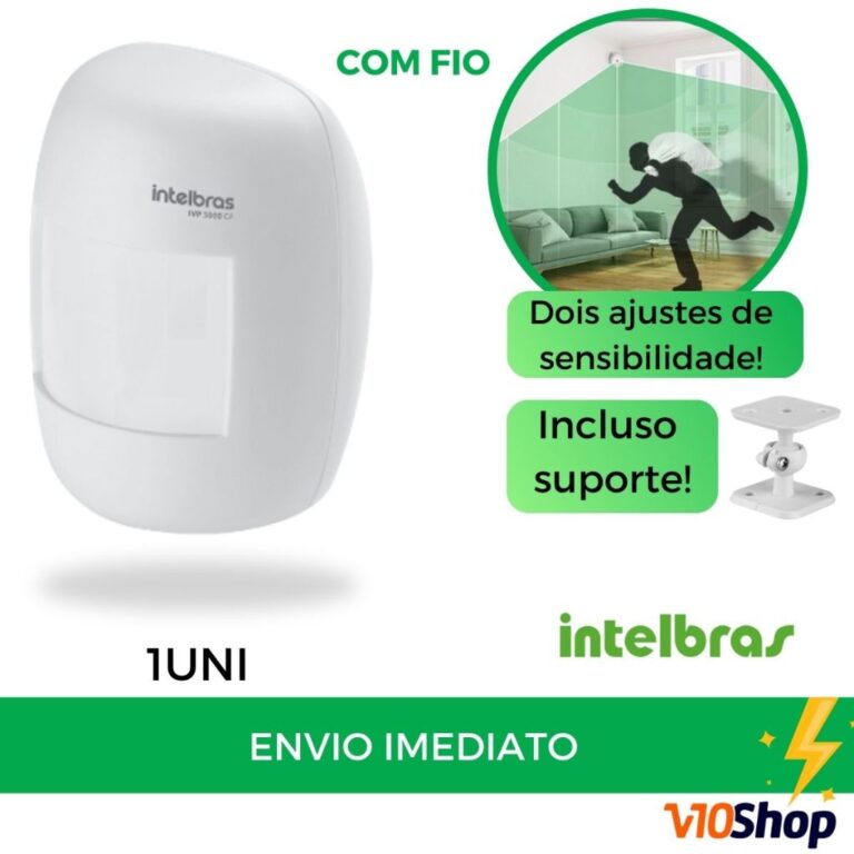 Sensor de alarme Infravermelho Com Fio Ivp 3000 Cf