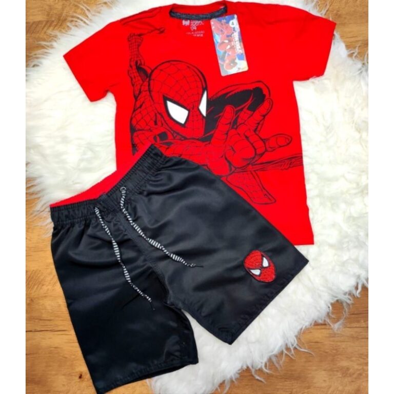 conjunto infantil do homem aranha