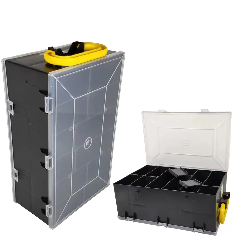 Organizador Plástico Doublebox Para Ferramentas Com 24 Divisórias