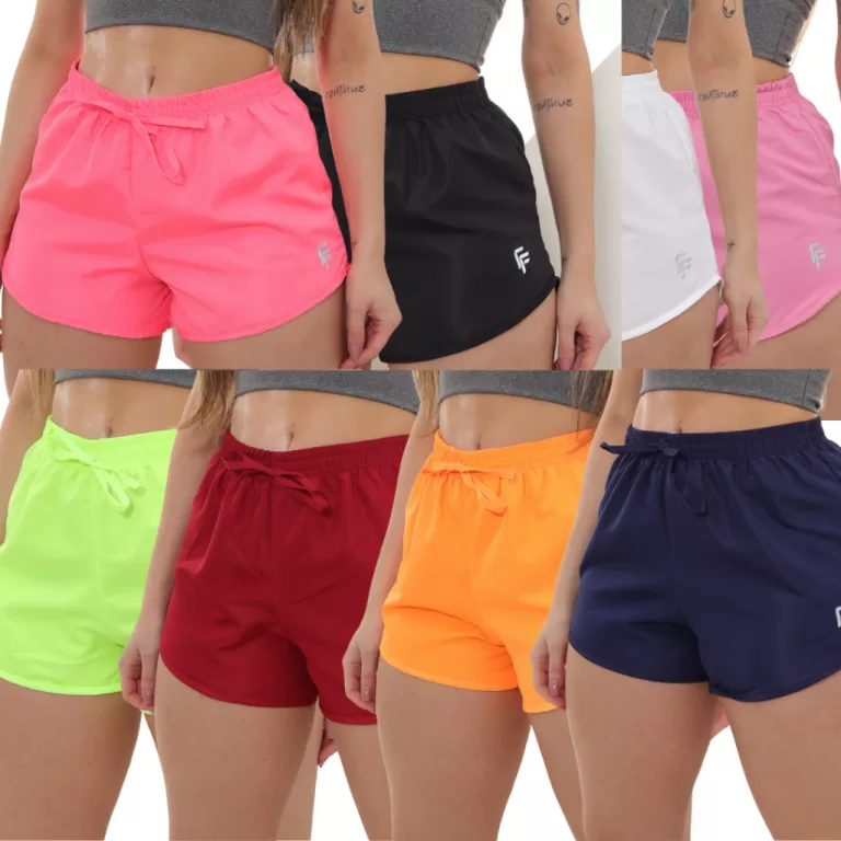 Kit C/ 3 Shortinhos Feminino Moda Praia Piscina Sh
