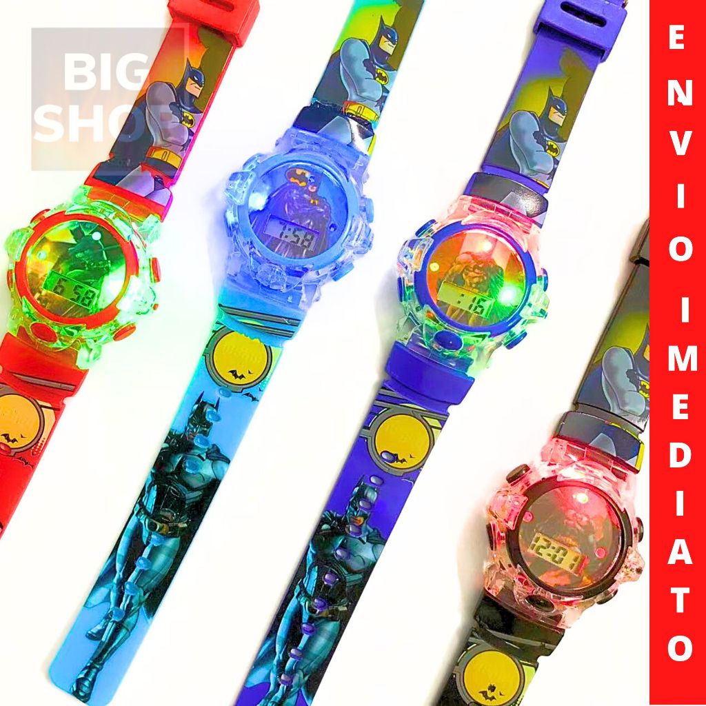 Relógio De Personagens Infantil Led Com Musicas Silicone
