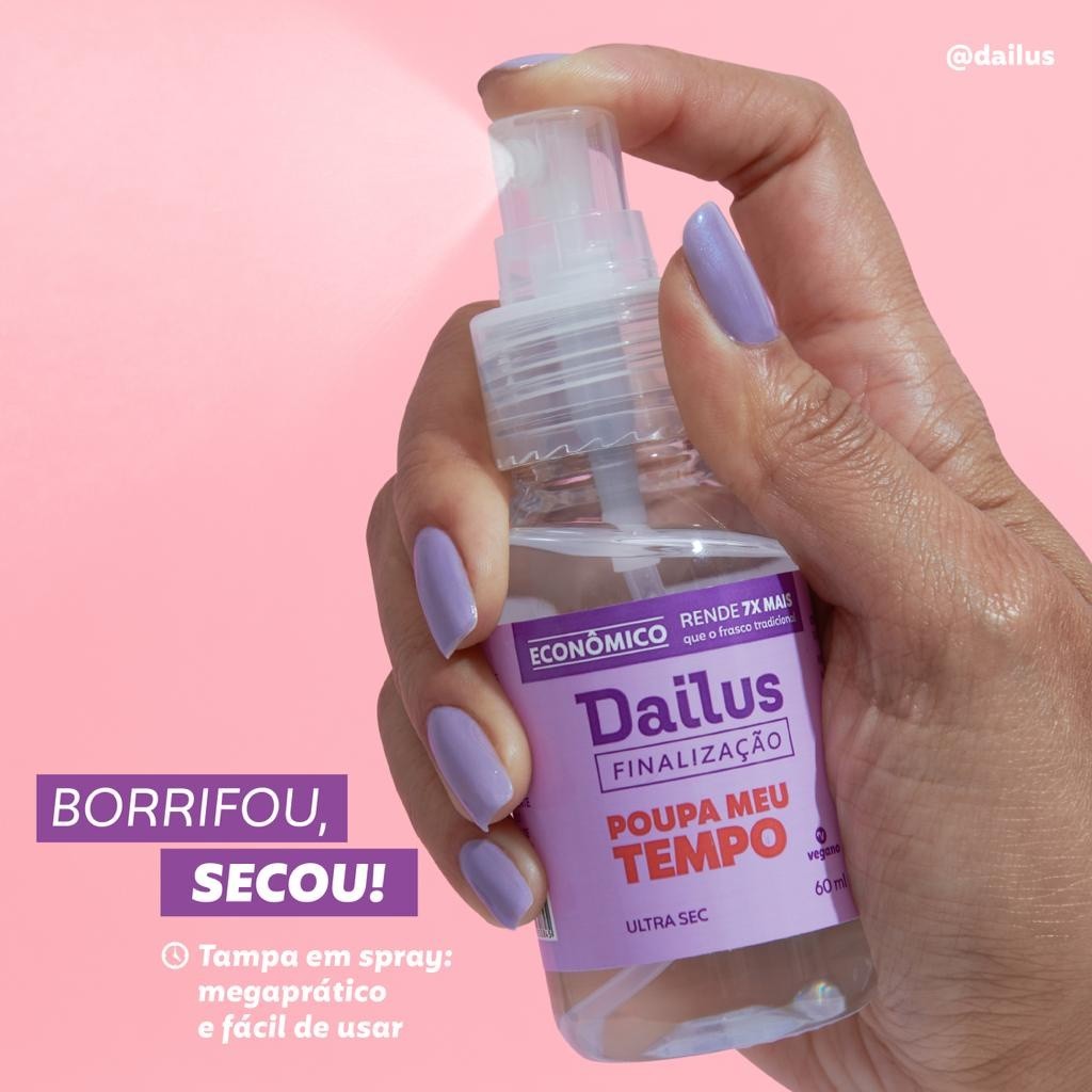 DAILUS: Spray Secante de Esmalte – Poupa Meu Tempo 60ml