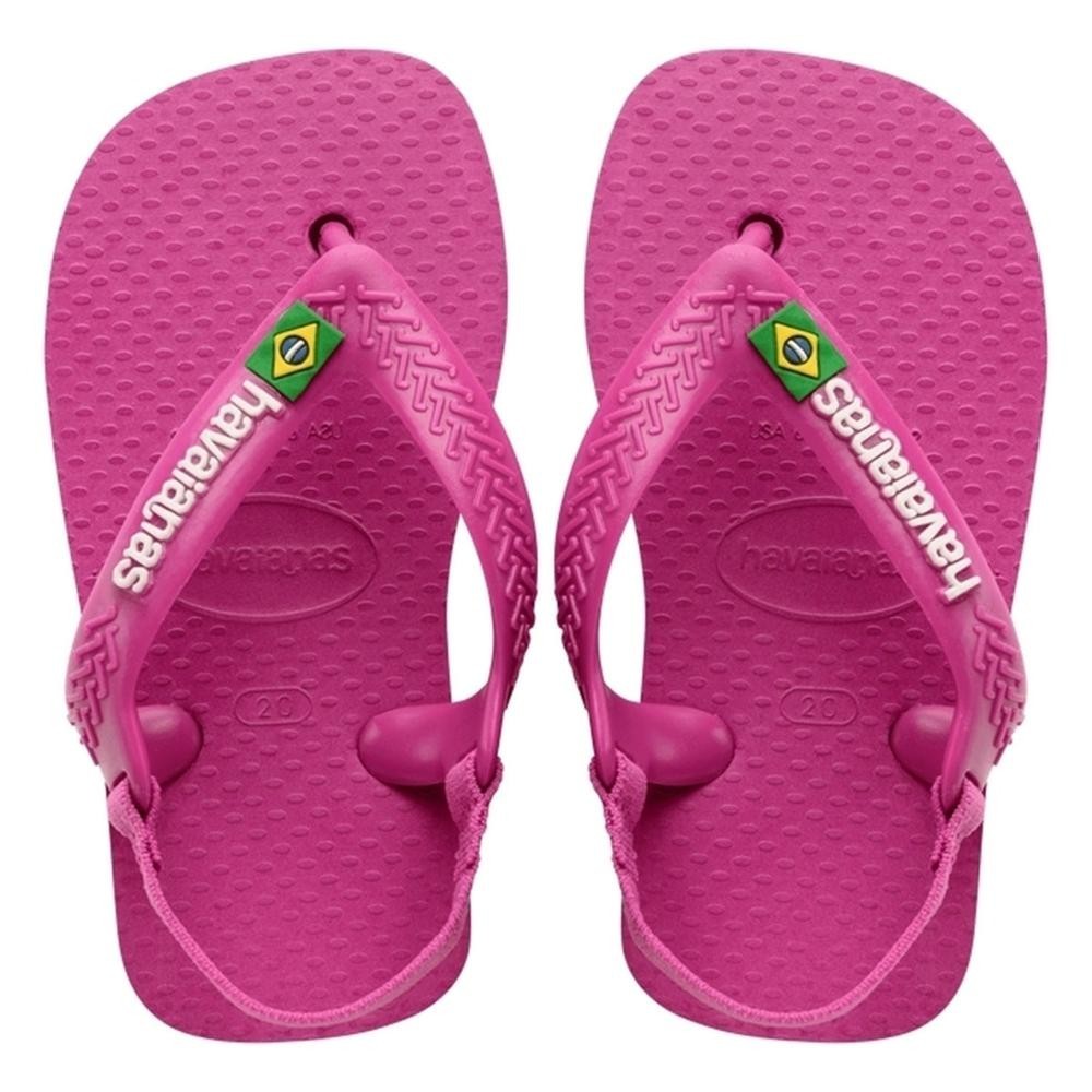 Chinelo Havaianas Baby Brasil Logo Menina – Rosa