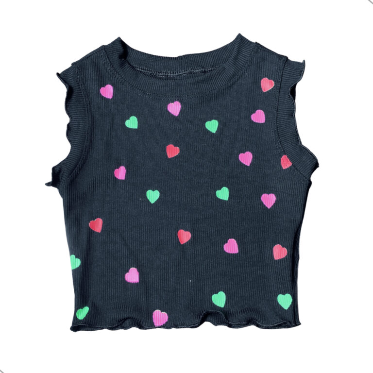 Cropped Blusinha Estampa Coração Moda Menina Boi