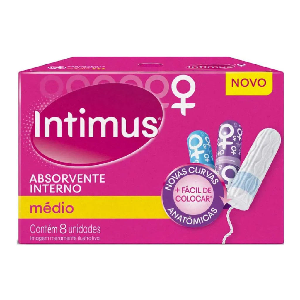 Absorvente Intimus Interno Médio Com 8Un