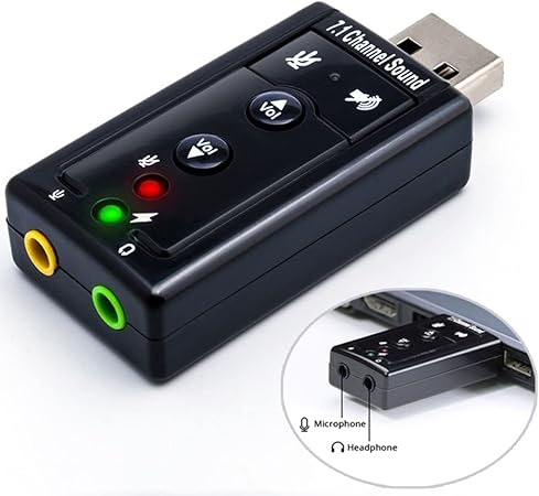 Adaptador USB Placa De Som Computadores Notebooks 