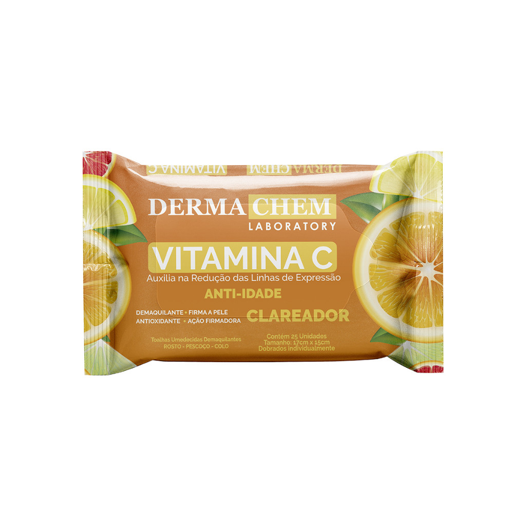 Lenço Demaquilante Com Vitamina C Efeito Clareador