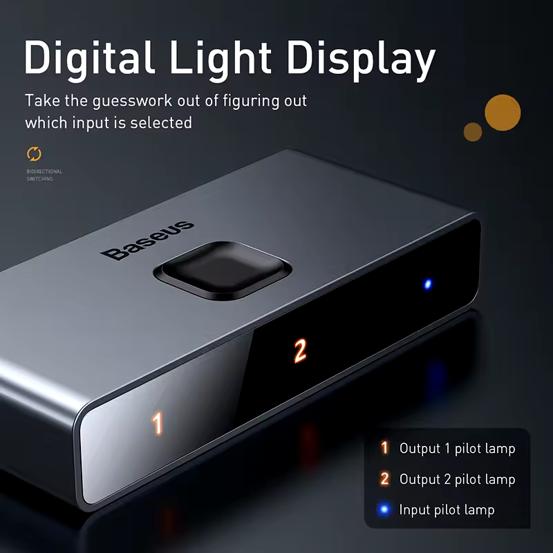 Baseus Matrix HDMI Switcher 4K 2 em 1 – Praticidade e Qualidade