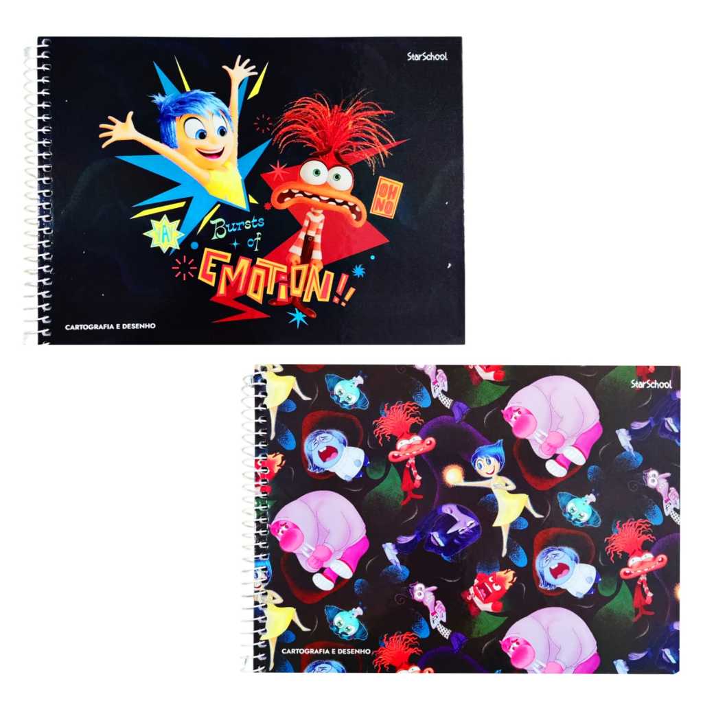 Caderno de Desenho 80 Folhas – Divertidamente (Inside Out) | StarSchool Oficial