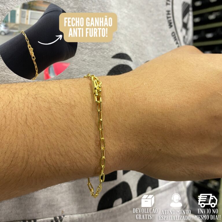 Pulseira De Ouro Cartier Masculina 3,8g Fininha Ba