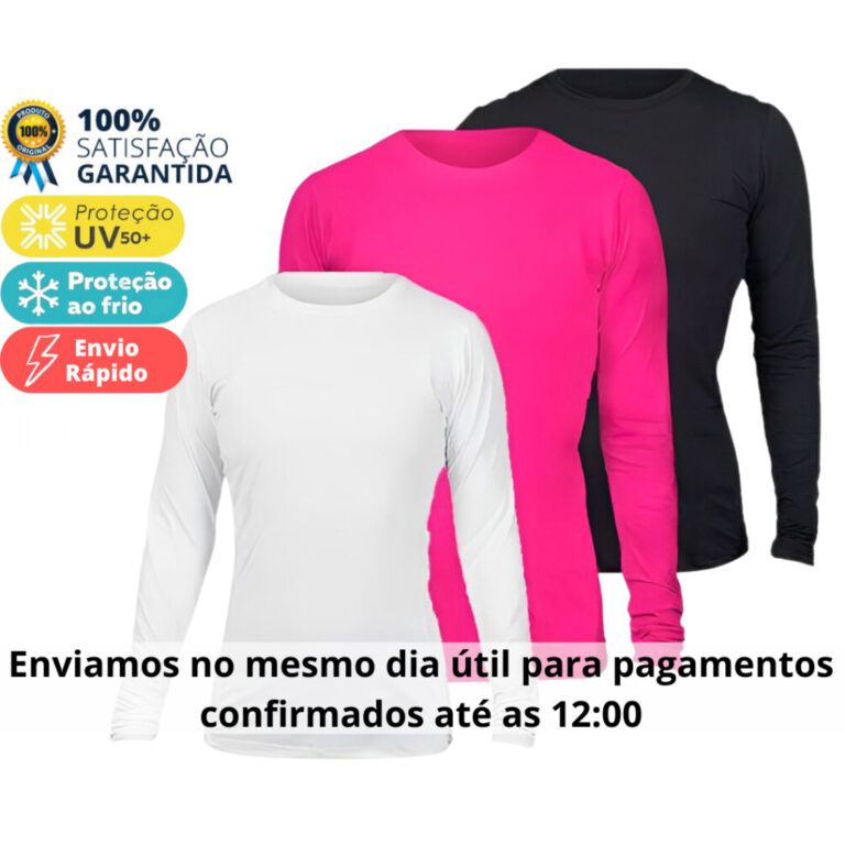 Camiseta feminina Segunda Pele Térmica Manga Long