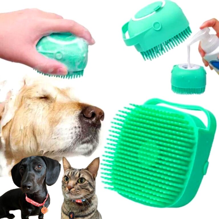 Esponja Pet de Silicone para Banho Cachorro Cães 