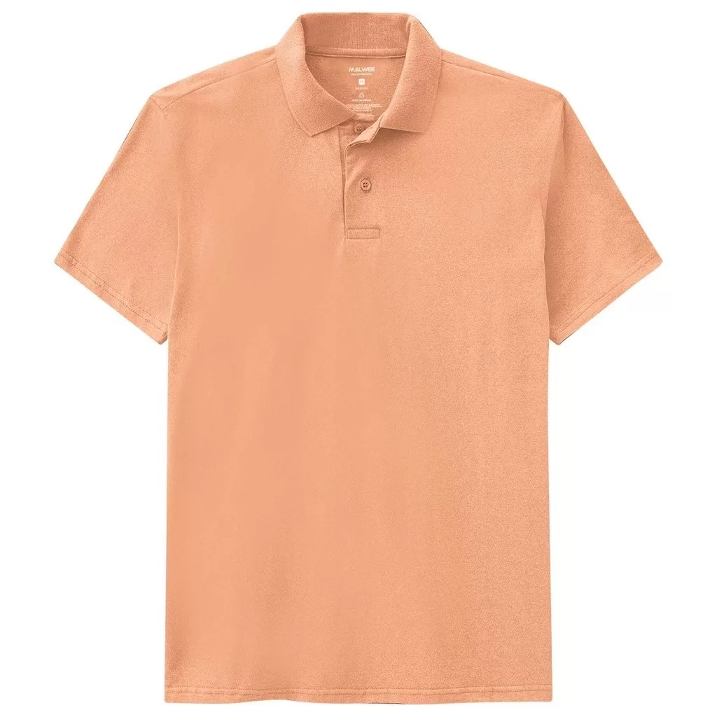 Camiseta Gola Polo Masculina Salmão Básica em 100% Algodão Malwee Original Conforto