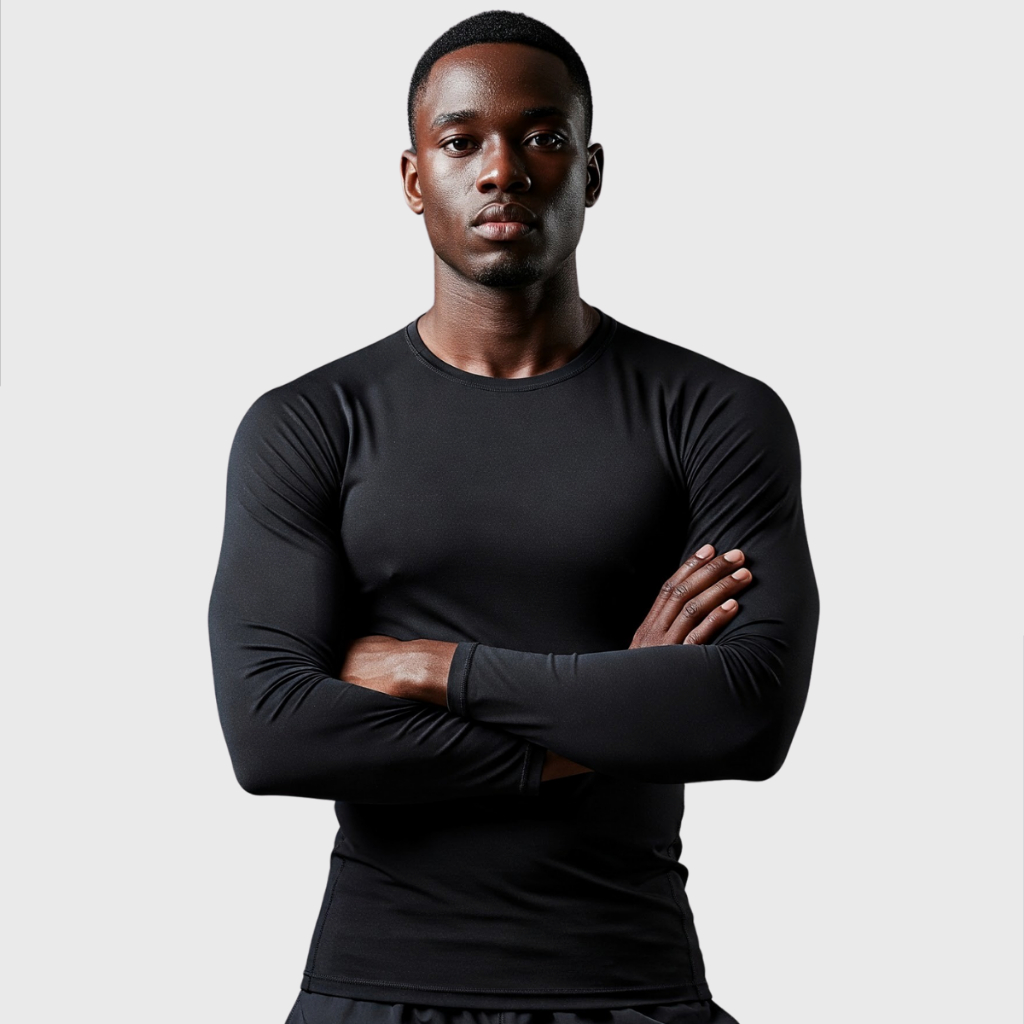 Camisa Proteção Uv Masculina Malha Fria Térmica Manga Longa Toque Macio Gelado Segunda Pele  Dry Fit