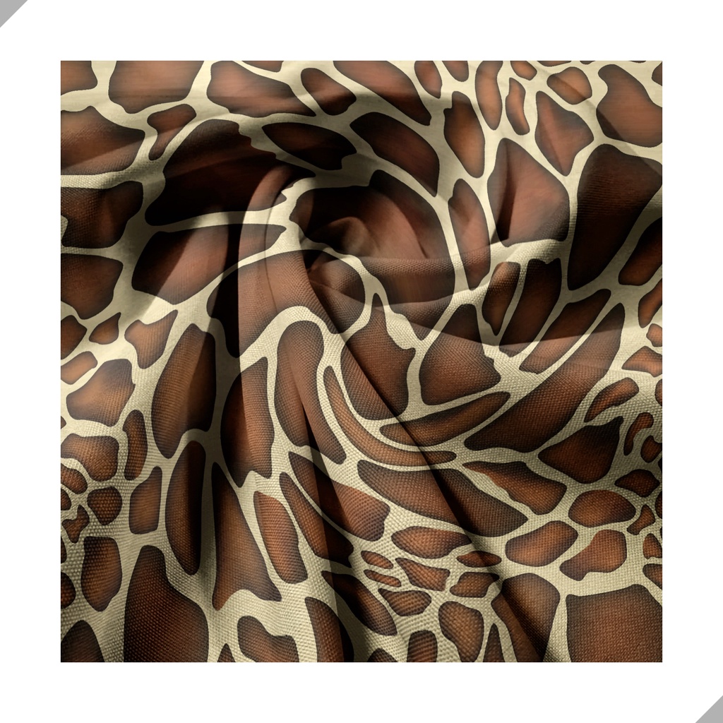 Tecido Poliéster Estampado Tecido Artesanato Pele Girafa Animal Print – 3×1,40m