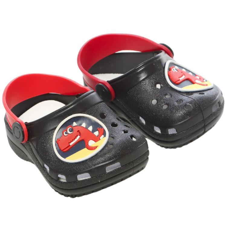 Babuche dinossauro vermelho infantil sandália men
