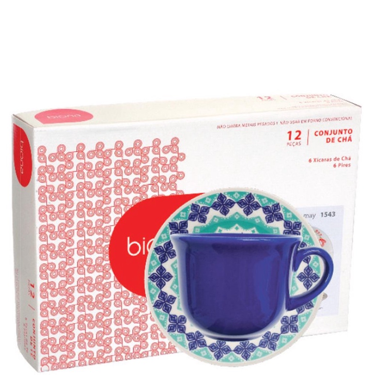 DONNA LOLA CJ XICARA CHA C/ PIRES C/ 12 PCS