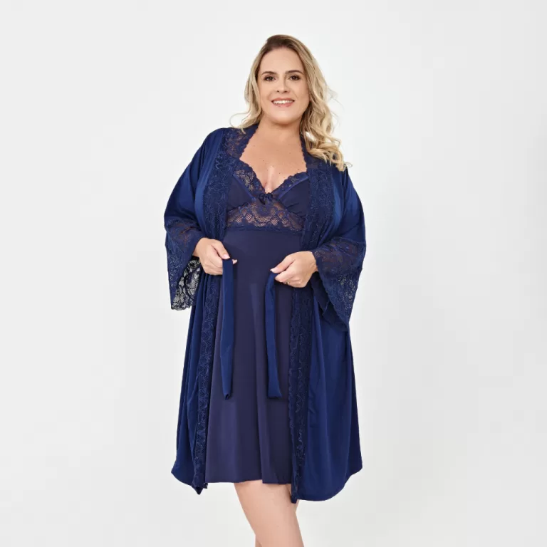 Kit Plus Size Camisola Amamentação Gestação e 