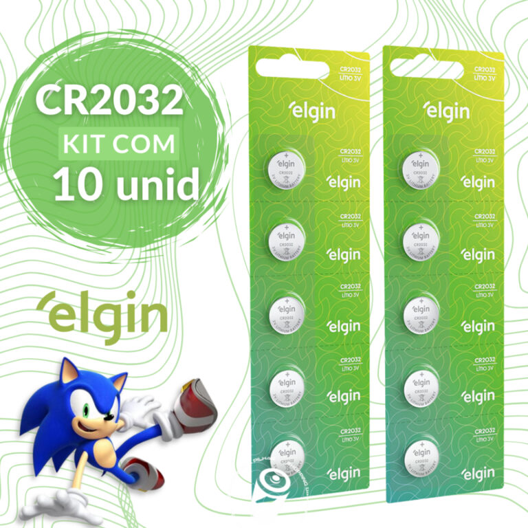 10 Baterias CR2032 3V Tipo Moeda Litio Lithium Elg