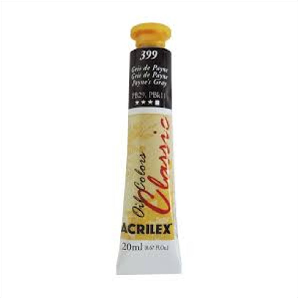 Tinta óleo Acrilex gris payne 399 20ml