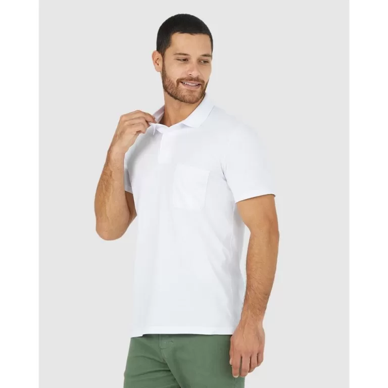 Camisa Polo Básica Masculina Gola Esporte Em Meia