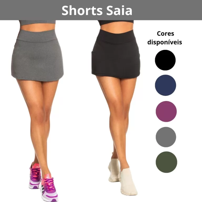 KIT COM 2 SHORTS SAIA BÁSICO FITNESS 90522-K2