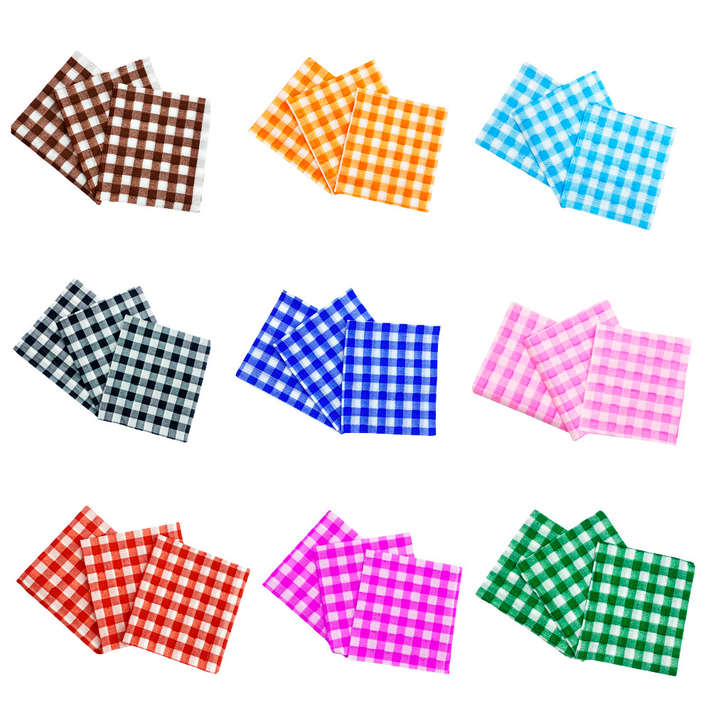 Guardanapo De Papel Xadrez Para Festa Aniversário Decoração Com 50 Unidades Descartáveis